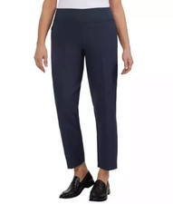 NEW Kirkland Signature Women's L Ankle Pants Navy Blue Polyester
