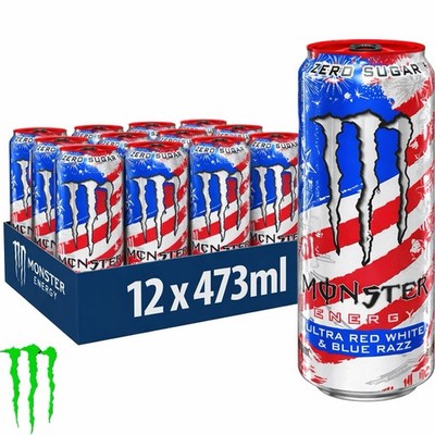 Monster Energy Ultra Red White & Blue Razz 12 x 473 ml. (16 oz.) NEW FLAVOR | eBay Monster Energy Ultra Red White & Blue Razz 12 x 473 ml. (16 oz.) NEW FLAVOR | eBay