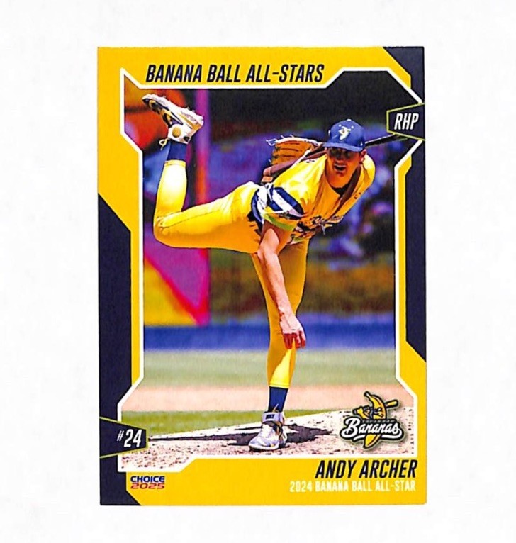 2025 Choice 2024 Banana Ball All Stars #24 Andy Archer Card Savannah Bananas 