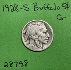 1928-S Buffalo 🦬 Indian Head Nickel 5c Good Better date