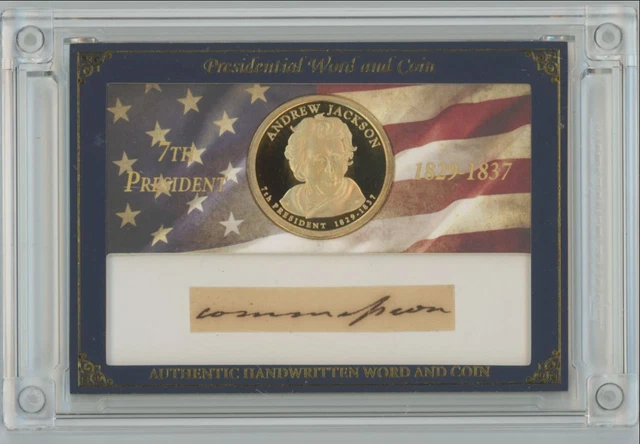 2025 A Word From Potus Andrew Jackson Written Word & Coin Proof Relic 46/60