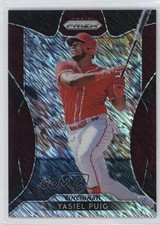 2019 Panini Prizm Tier III Burgundy Shimmer Prizm 23/25 Yasiel Puig #257 0c2