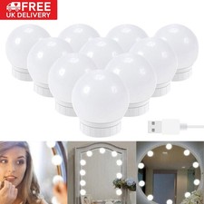 Make Up Mirror Light 10 LED Bulbs Vanity Makeup Dressing Table USB Mirror Lights