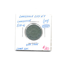 Louisville, KY Transit Token LOUISVILLE CITY R'Y. 510-K