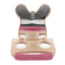 Parrot Play Stand Bird Feeding Station Food Holder for Cage Tray