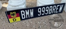 Bmw Euro License Plate Custom Text Black German Style European Tag