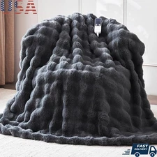 Ultra Soft Electric Heated Blanket 5 Heat Settings Auto Shut Off Timer Safety US