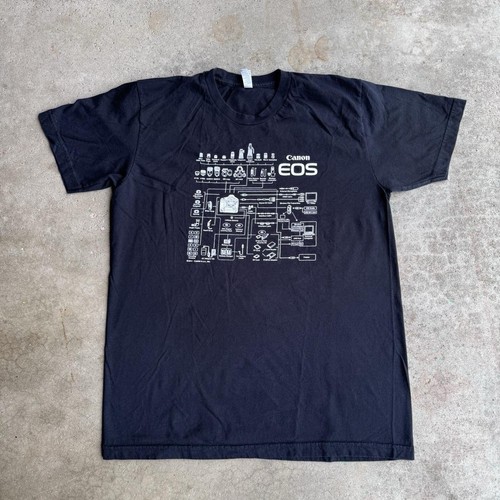 2011 Canon EOS Camera Parts T-Shirt Size Large American Apparel USA Made