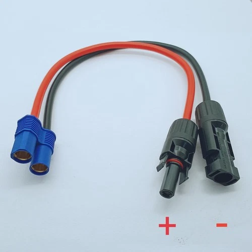 EC8 Female to Solar Panel 4mm Connector 10AWG 4~40" Cable for Emergency Battery