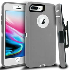 For Phone X XR 7 8 Plus Shockproof Cover Case w/ Belt Clip & Screen Protector