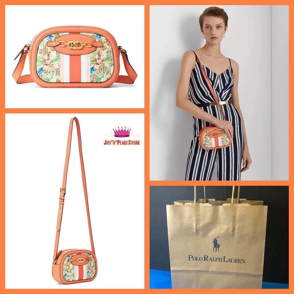 325 Polo Ralph Lauren Monogram Jordynn Jacquard Leather Crossbody
