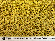 Cotton Fabric 1800s Civil War Repro Chrome Yellow 100 Years ANDOVER Fabrics FQ