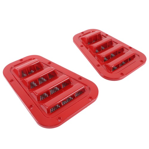For 1983-2016 Land Rover Defender Front Hood Wing Top Air Intake Vents Cover Red - Picture 22 of 24