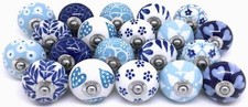 Flower Print Cupboard Ceramic Knobs Kitchen Furniture Wardrobe Cabinet knobs