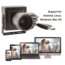 1MP Webcam w/ 2.8-12mm Varifocal Lens Global Shutter 60fps High Speed USB Camera