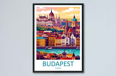 Budapest Reisedruck Wandbild Budapest Wandbehang Wohndeko Budapest Geschenk Ar