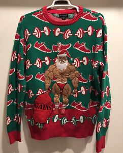 Blizzard Bay Mens Ugly Christmas Sweater Santa Gains