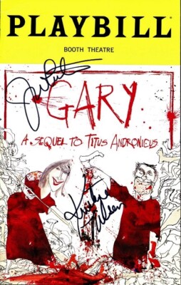GARY: A SEQUEL TO TITUS ANDRONICUS In-person Cast Signed Playbill 