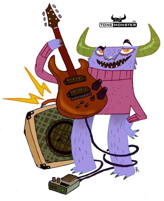 TONE MONSTER SEB3-ABMT Bass Guitar Preamp 4 Pots + Mids Toggle - Image 4 of 4