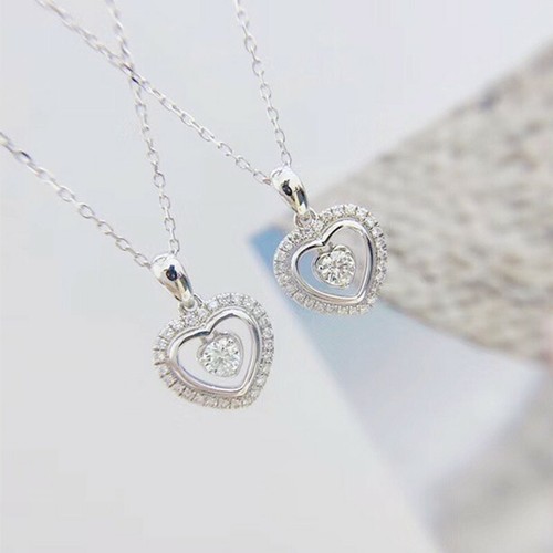 Creative Cubic Zircon Women 925 Silver Filled Necklace Pendant Wedding Jewelry - Picture 25 of 30