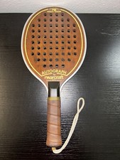 Raqueta de paleta autógrafa vintage Marcraft madera APTA