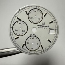 Universal Geneve Compax White Automatic Chronograph dial