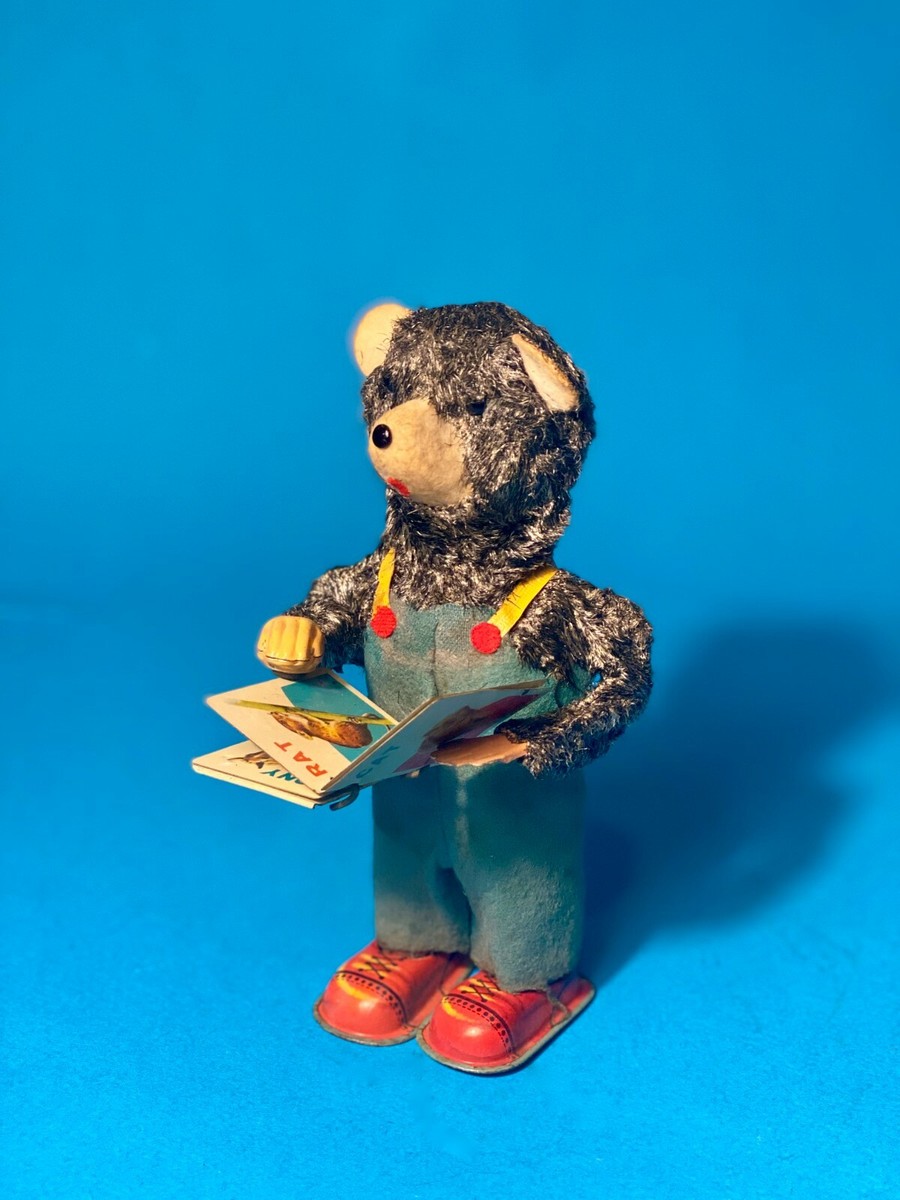 Vintage Japanese Wind-Up Reading Bear Toy FREE SHIPPING | eBay