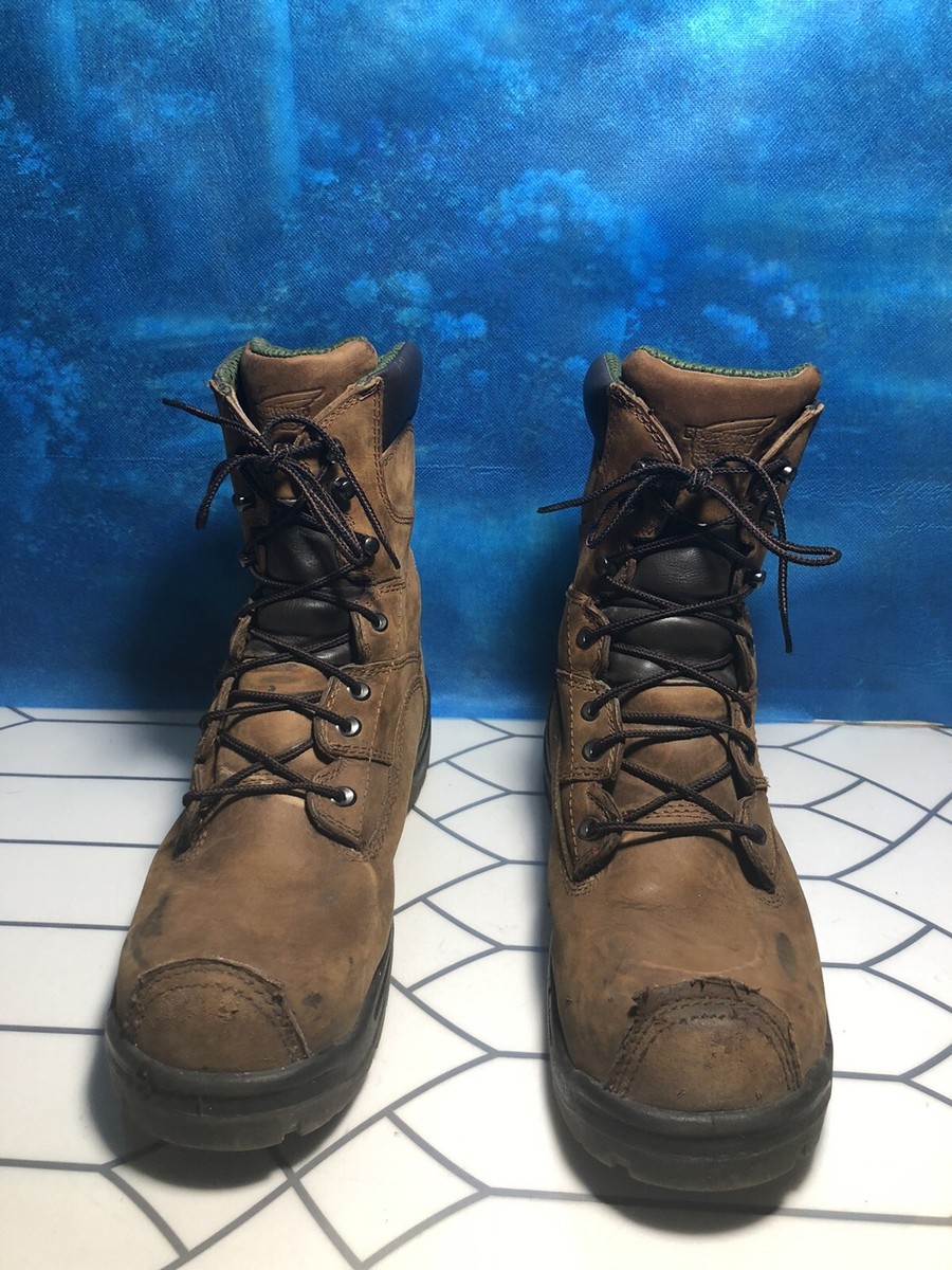 Red Wing Mens Brown Leather Work Boots Steel Toe Size 10.5  display picture 1