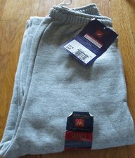 Men Sweatpants Members Mark Gray Small 2 Pocket 50/50 Cotton/Polyester