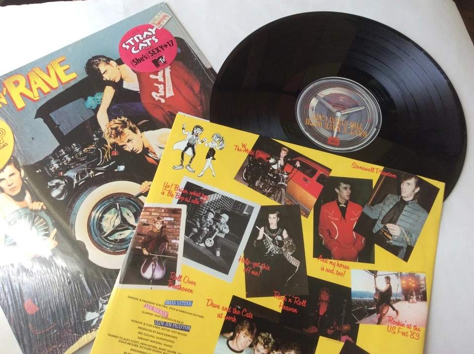 Stray Cats-Rant N Rave-VINYL-LP-1983-EMI-Brian Setzer-SO-7102-Rockabilly-rare - Image 2 of 4