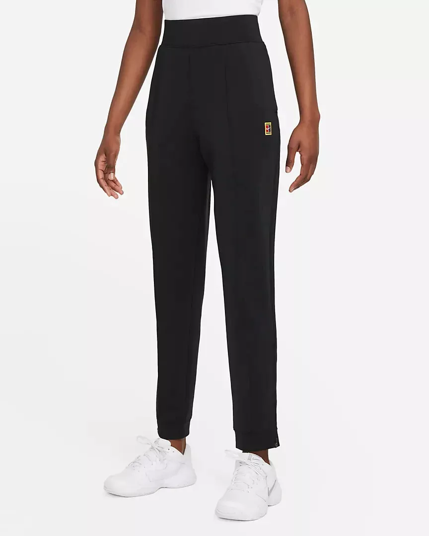 NIKE Women's COURT Dri-Fit Knit Tennis Pants NWT Black SIZE: XL