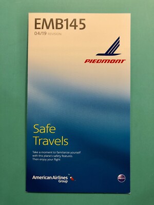 AMERICAN / PIEDMONT SAFETY CARD--EMB145