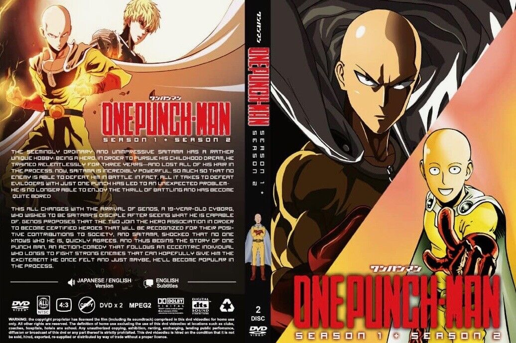 Japanese Drama One Punch Man Season 1+2 Blu-ray Free Region English Sub  Boxed