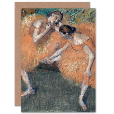 Edgar Degas Two Dancers Fine Art Blank Greeting Card