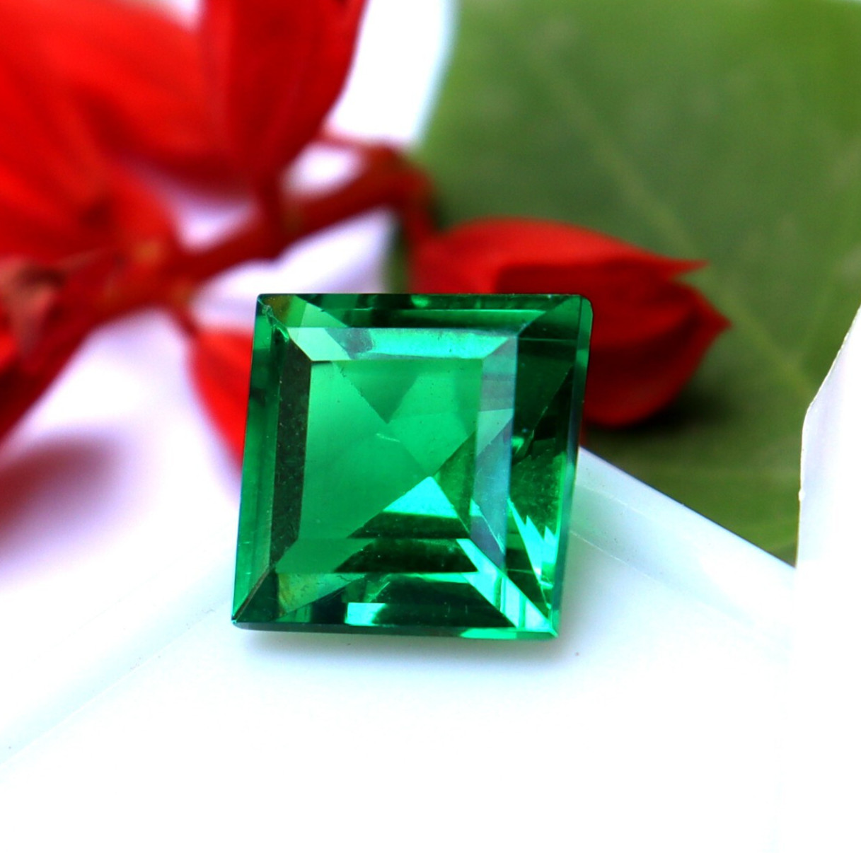Natural Tsavorite Garnet Green Princess Cut 10.25 Ct CERTIFIED Loose Gemstone