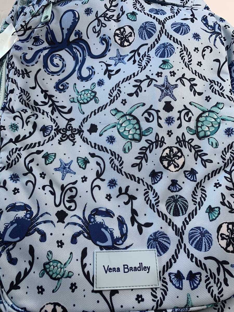 Vera Bradley Reactive Grand Backpack in Mint Sea Life Turtle  display picture 3