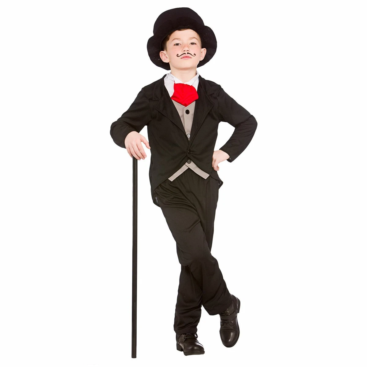 Boys Victorian Gentleman Fancy Dress Up Party Costume Halloween