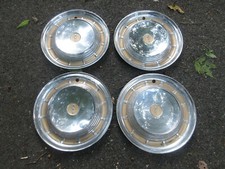 1958 4 Edsel Hubcaps With Original Gold Color