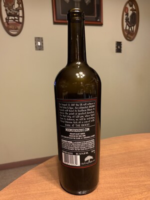 Ozzy Osbourne 2017 Moonstock Solar Red Empty Wine Bottle