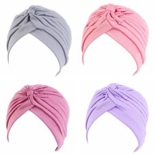 Women's Hat Turban Cap Hat Arabic Head-Wrapping Hat Base Hat Pleated