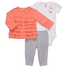 Carter's 3 Piece Outfit Leggings, Body Suit Cardigan Set NWT