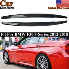 For 2012-2018 BMW F30 3-Series M sport M Tech Side Skirts Extension Carbon Look