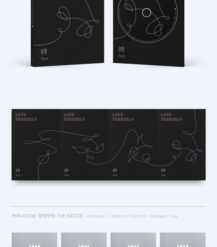 bts love yourself 轉 tear 4種セット SET] BTS - LOVE YOURSELF 'Tear' [Y+O+U+R 4 ver. SET