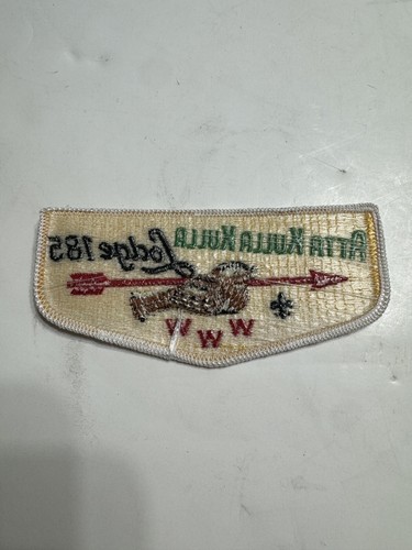 BoyScout OA Vigil Flap Lodge 185 Atta Kulla Kulla White Border - Picture 7 of 13