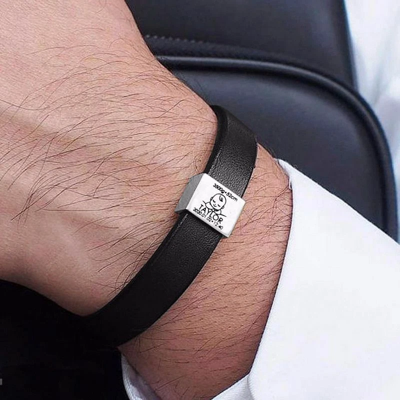 Bracelet for dad with names outlet