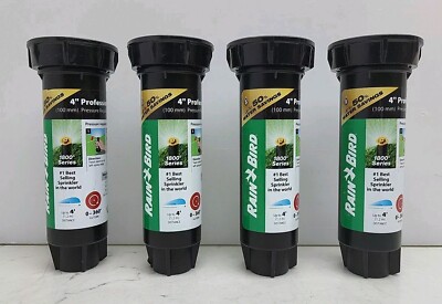 4 Pack Rain Bird Adjustable Pop-Up Spray Head 2.25'' Black 1804AP4PRS