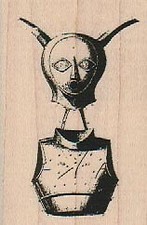 Face and Body 1 3/4 x 2 1/2" Rubber Stamp, Steampunk Stamp