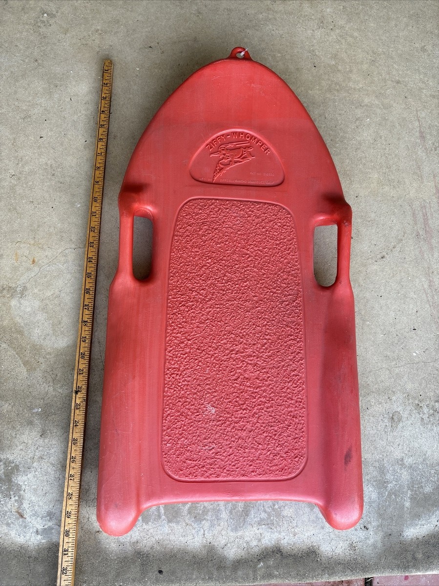 Vintage Ziffco Ziffy-Whomper Orange Plastic Molded Winter Snow