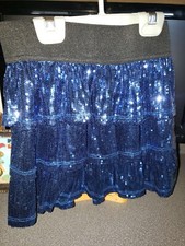 1989 Place Blue Sequins Skirt Size10 Youth