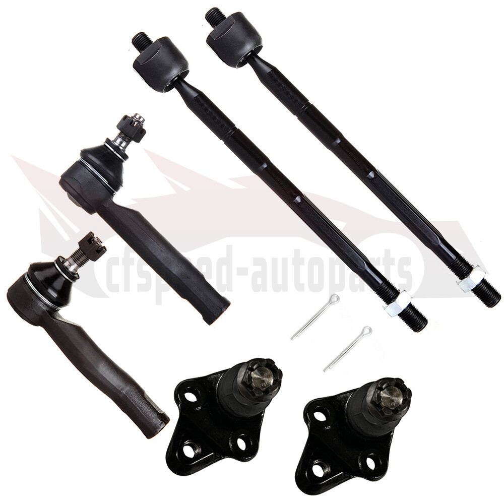 6pcs Front Lower Ball Joints & Tie Rod Kit for 2001-2005 Toyota RAV4